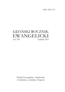 Rocznik 2013 - Gdański Rocznik Ewangelicki