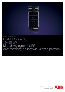 DPA UPScale RI 10–80 kW Modułowy system UPS