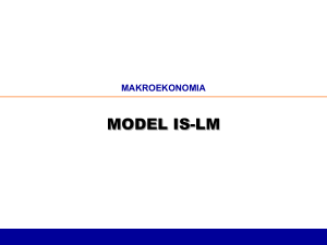 r Y LM MAKROEKONOMIA Model ISLM