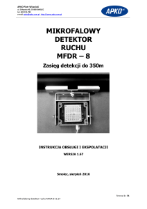 mikrofalowy detektor ruchu mfdr – 8