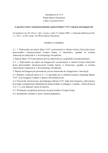 Zarządzenie nr 5/14 Wójta Gminy Osiecznica z dnia 2 stycznia 2014