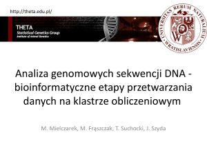 Analiza genomowych sekwencji DNA pochodzących z