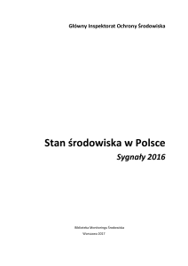 Stan środowiska w Polsce. Sygnały 2016 - GIOŚ