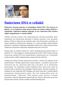 Śmieciowe DNA w celiakii - Dolina Biotechnologiczna
