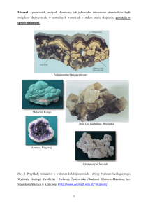 Minerał – pierwiastek, związek chemiczny lub - UPeL