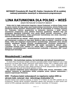 lina ratunkowa dla polski – wieś