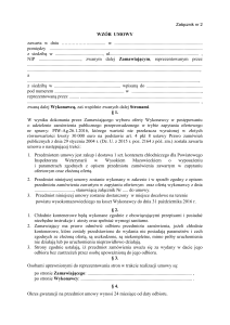 wzór umowy - załącznik nr 2 - Powiatowy Inspektorat Weterynarii w