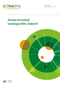 Zestaw do izolacji totalnego DNA z bakterii