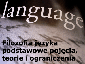 Filozofia języka /wykład monograficzny