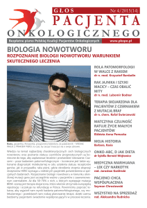 onkologicznego - Polska Koalicja Pacjentów Onkologicznych