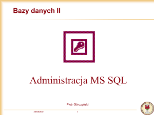 Administracja MS SQL