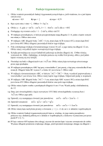 Kl. 5 Funkcje trygonometryczne