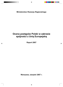 Ocena postępów Polski w zakresie spójności z Unią Europejską