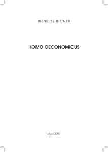 homo oeconomicus - Społeczna Akademia Nauk