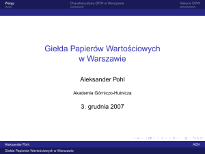 Giełda Papierów Wartosciowych w Warszawie