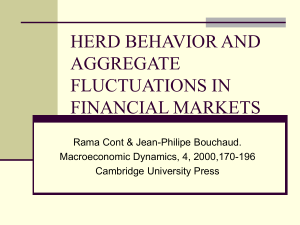 herd behavior and aggregate fluctuations in financial markets