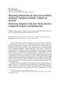 Marketing dostosowany do nowej rzeczywistości medialnej