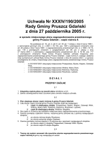 Tekst uchwały XXXII/190/2005 - Urząd Gminy Pruszcz Gdański