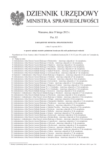Zarządzenie Ministra Sprawiedliwości z dnia 31 stycznia 2013 r. w