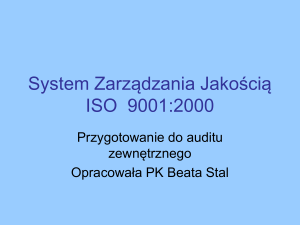 ISO 9001:2000: Przygotowanie do auditu zewnętrznego
