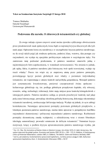 Tekst na Seminarium Instytutu Socjologii 23 lutego 2010