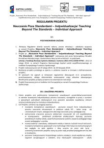 Regulamin Projektu - SODMiDN w Kielcach