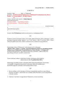 załącznik nr 7 – wzór umowy - Szkoła Katolicka w Chojnicach