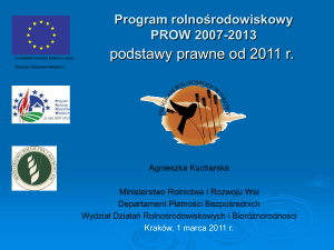 Program rolnośrodowiskowy PROW 2007-2013