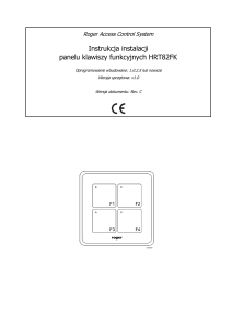 Instrukcja instalacji panelu klawiszy funkcyjnych HRT82FK