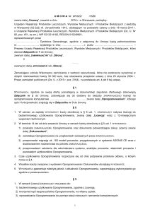 umowa - Urząd Rejestracji Produktów Leczniczych, Wyrobów