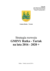 Strategia rozwoju GMINY Rutka - Gmina Rutka