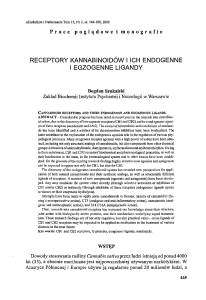 receptory kannabinoidów i ich endogenne i egzogenne ligandy