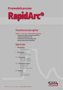 RapidArc® Przewodnik procesu