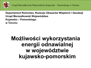 prezentacja - Urząd Marszałkowski Województwa Kujawsko