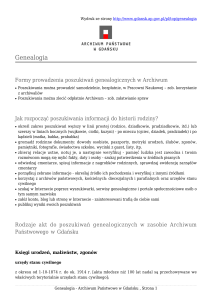 Genealogia - Archiwum Państwowe w Gdańsku