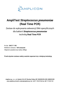 AmpliTest Streptococcus pneumoniae (Real Time PCR)