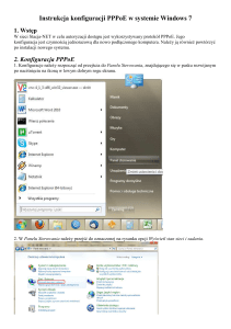 Instrukcja konfiguracji PPPoE w systemie Windows 7 - Stacja-NET