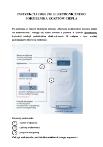 instrukcja obsługi elektronicznego podzielnika kosztów ciepła