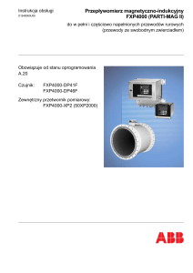 Przepływomierz magnetyczno-indukcyjny FXP4000 (PARTI