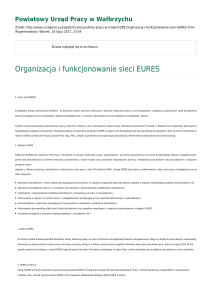 Organizacja i funkcjonowanie sieci EURES