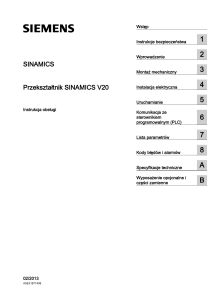 Przekształtnik SINAMICS V20