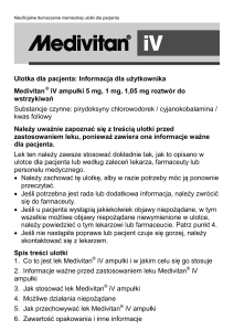 Ulotka dla pacjenta: Informacja dla użytkownika Medivitan ® iV