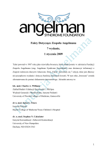 Fakty Dotyczące Zespołu Angelmana 7 wydanie, 1 stycznia 2009