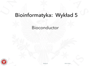 Bioinformatyka: Wykład 5