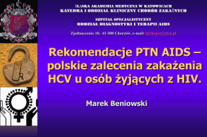 REKOMENDACJE HIV HCV. M.Beniowski