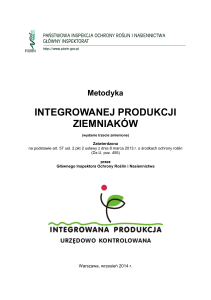 IP 2013 Ziemniaka 3 ed - Państwowa Inspekcja Ochrony Roślin i