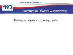 rozporzadzenia 2016 - Kuratorium Oświaty w Warszawie