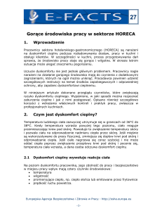 E-fact 27 - Gorące środowiska pracy w sektorze HORECA - EU-OSHA