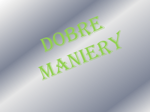 DOBRE MANIERY