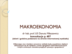 Wykłady (30 godzin) - prof. D. Miłaszewicz